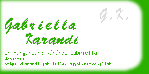 gabriella karandi business card